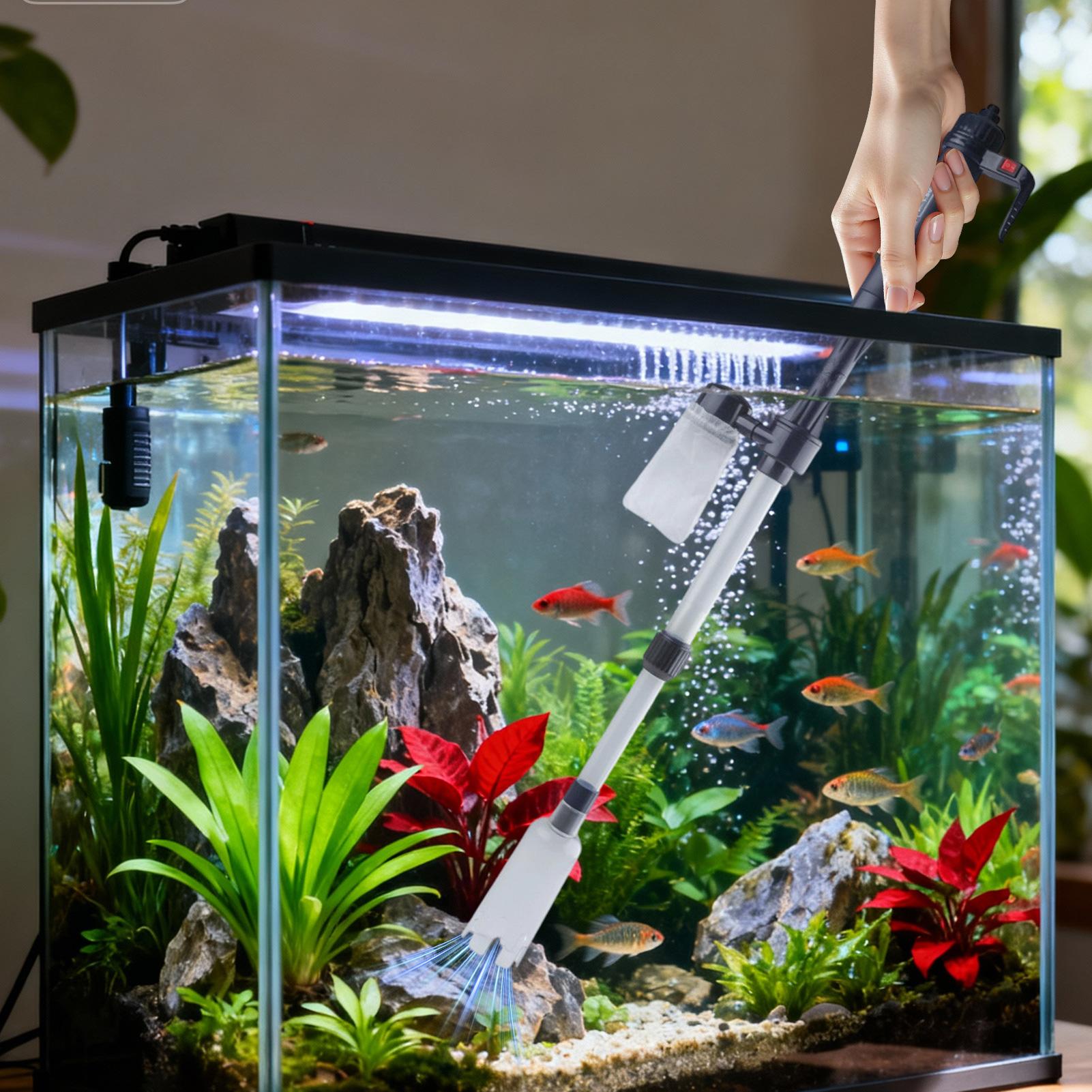 Planted Aquarium Cleaning - منظف حصى حوض السمك بالشفط، أداة