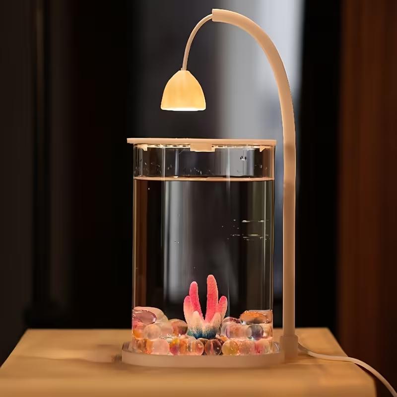 360 °   حوض سمك بانورامي شفاف  - مراجعة Planted Aquarium For Betta وسعره
