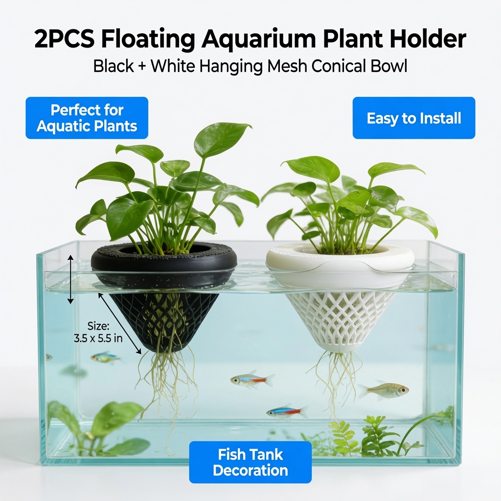 قطعتان من حامل النباتات العائم - مراجعة Aquarium Plant Growth وسعره