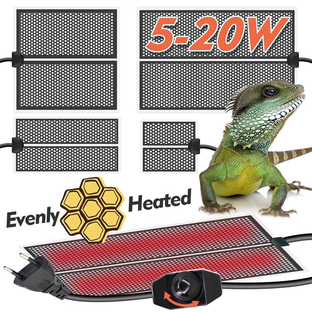 5-20 واط الزواحف الحرارة حصيرة - مراجعة Planted Aquarium Heater وسعره