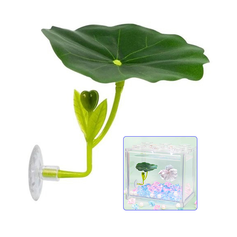 1 قطعة أرجوحة أوراق خضراء لسمك - مراجعة Planted Aquarium For Betta وسعره