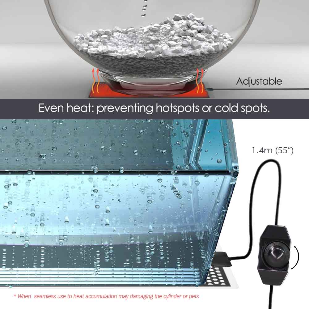 حصيرة الحرارة الزواحف مع التحك - مراجعة Planted Aquarium Heater وسعره